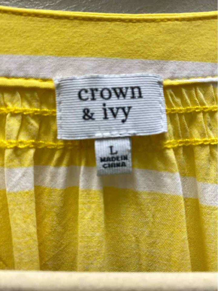 CROWN & IVY Size L Dress Top