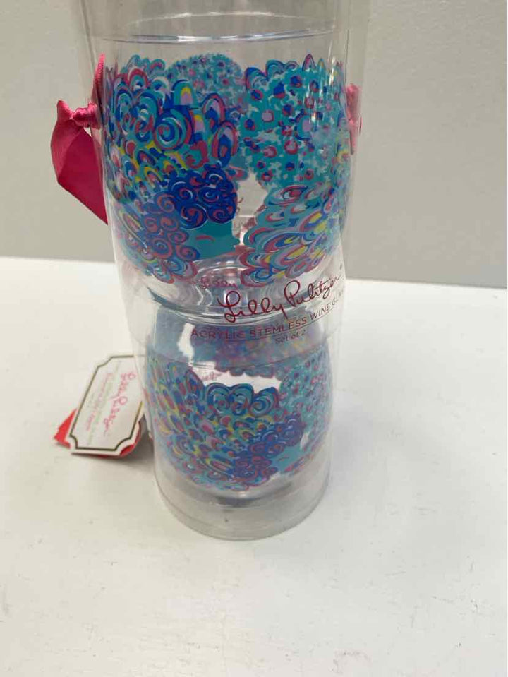 Lilly Pulitzer wine glass set