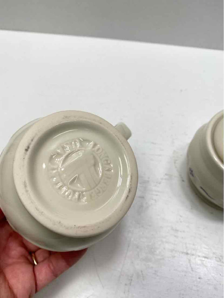 longaberger cream and sugar set