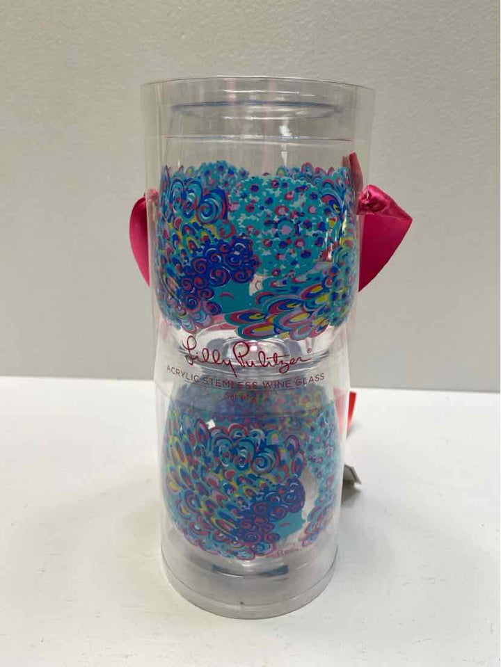 Lilly Pulitzer wine glass set